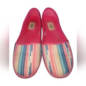 UGG Josilyn Pink Multicolor Women's Serape Espadrilles Slip-On Shoes 6